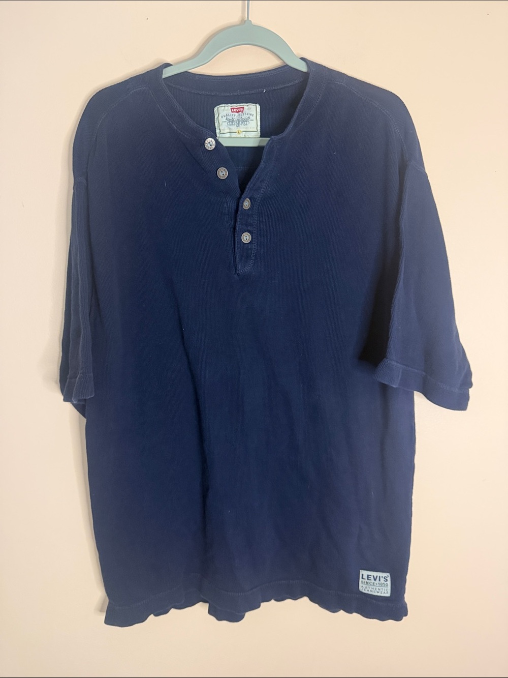 Levi's Men's Dark Navy Short Sleeve Henley